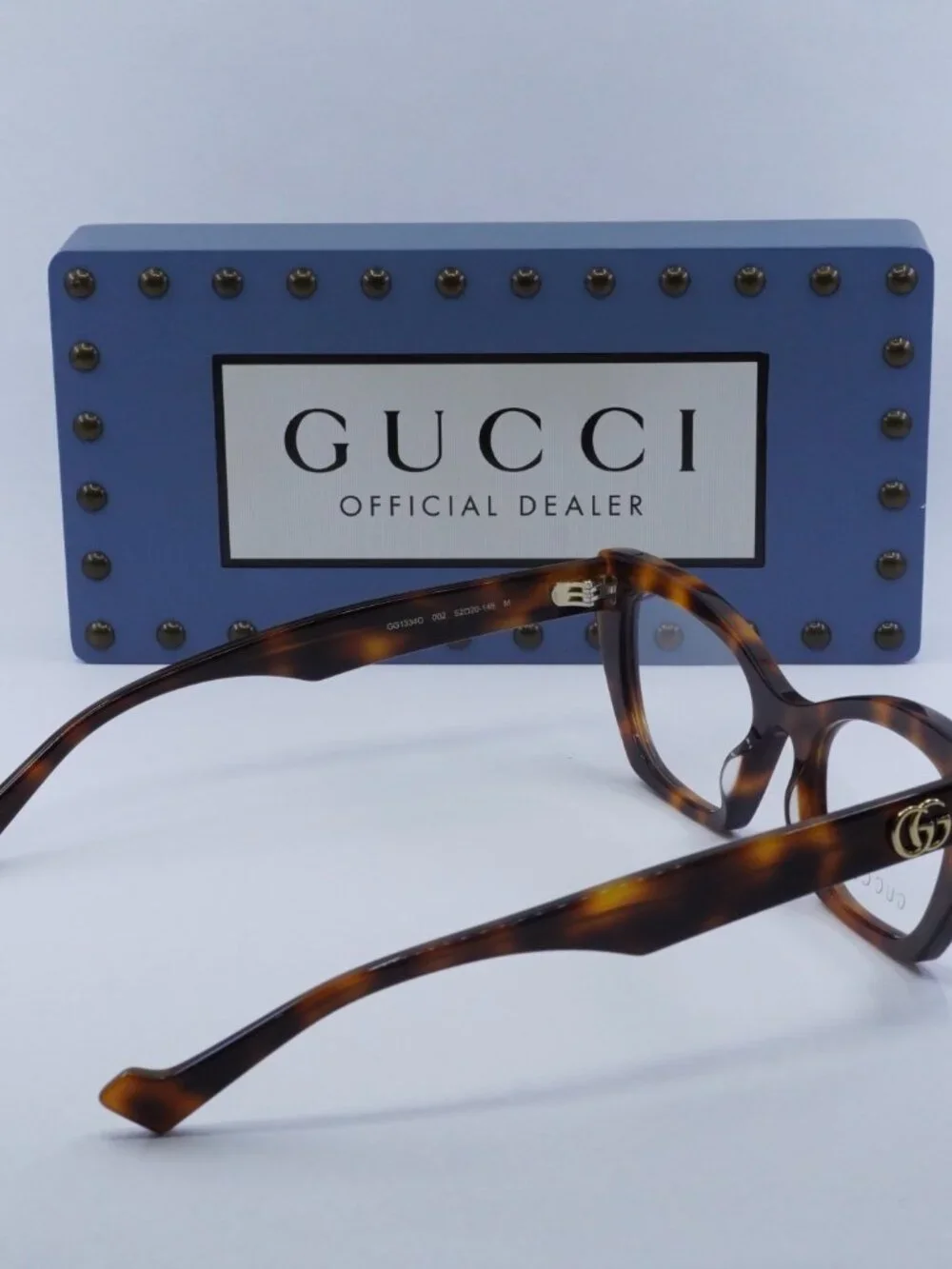 Gucci GG1334O 002 Cat Eye Eyeglasses - Medium Havana 52mm